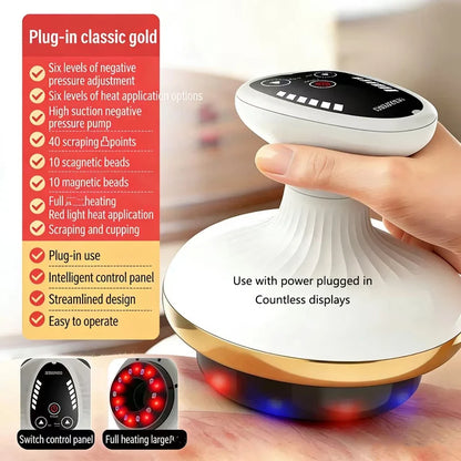 Electric Scraping Massage Cupping Massager Suction Cup Heating Suction Cup Heating Anti-Cellulite Beauty Device Cupping Device