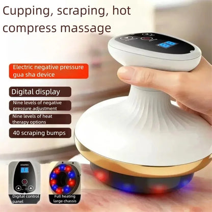 Electric Scraping Massage Cupping Massager Suction Cup Heating Suction Cup Heating Anti-Cellulite Beauty Device Cupping Device