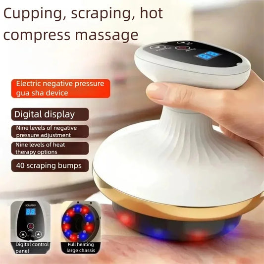 Electric Scraping Massage Cupping Massager Suction Cup Heating Suction Cup Heating Anti-Cellulite Beauty Device Cupping Device